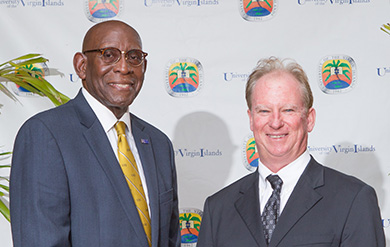 UVI's President David Hall and Richard Berry, President of TOPA Equities VI